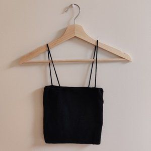 Brandy Melville Black Knit Crop Top